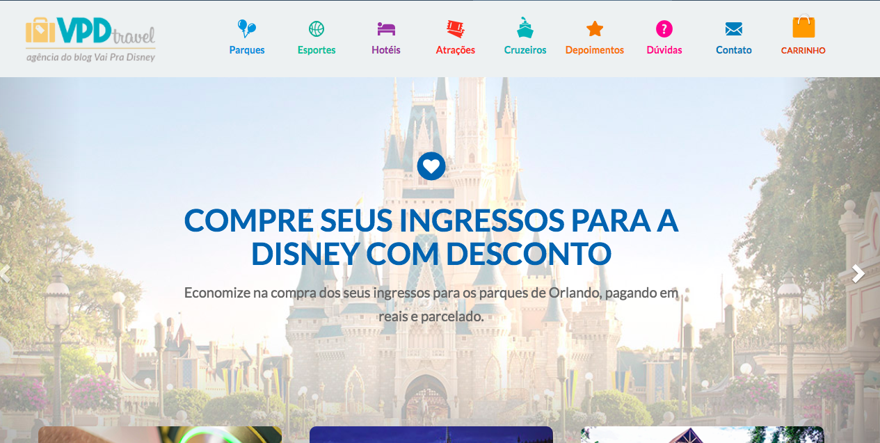 O VPD Travel, site de vendas de ingressos com desconto. Dá uma olhada e depois conte pra gente o que achou, tá? ;)