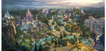 Conceito de como ficará a expansão do Tokyo DisneySea, um dos parques da Disney do Japão