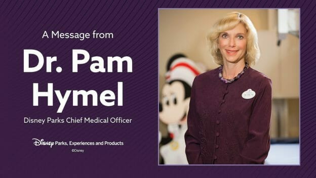 Foto da médica chefe da Disney, Dra. Pam Hymel, no anúncio feito pelo complexo sobre os procedimentos que serão adotados na reabertura.