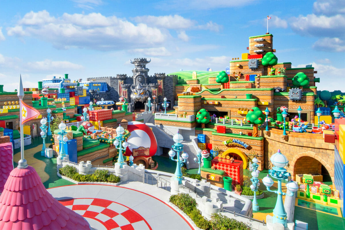 Imagem de como deve ser a área Super Nintendo World, no Japão